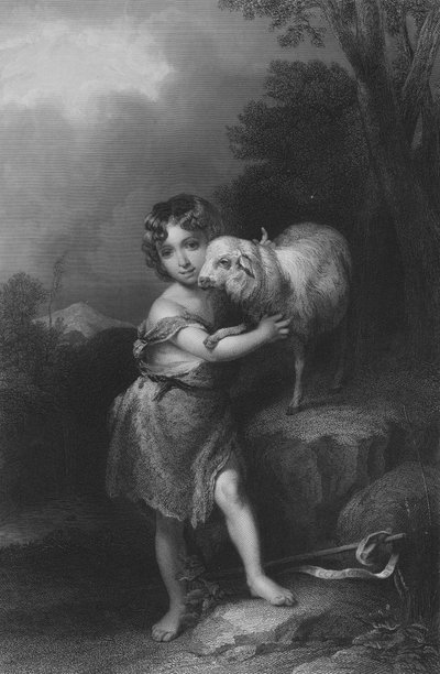 幼児の聖ヨハネ（彫刻 作： Bartolome Esteban (after) Murillo