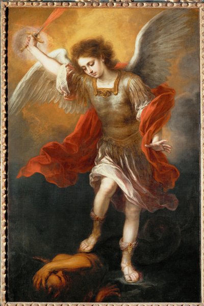 悪魔を奈落の底に突き落とす大天使ミカエル（絵画） 作： Bartolome Esteban Murillo