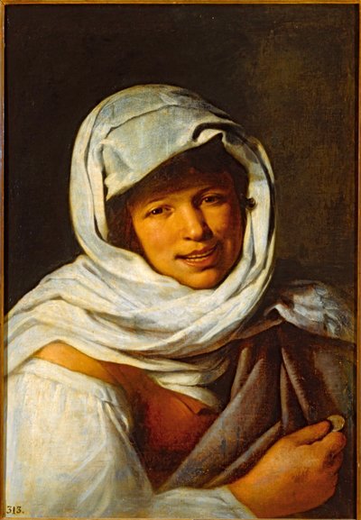コインを持つガリシアの女性...（油彩・キャンバス） 作： Bartolomé Esteban Murillo
