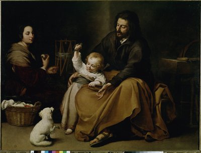 鳥の聖家族。(油彩・キャンバス、1650年頃) 作： Bartolomé Esteban Murillo