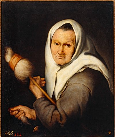 機織りをする老婆...（油彩・キャンバス） 作： Bartolomé Esteban Murillo