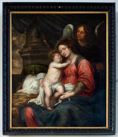 教区教会 (Parochiekerk Sint-Andreas, Beerlegem)。 ペインティング。 子を持つ聖母。 バルトロメ・ムリーリョ(?)。 作： Bartolomé Esteban Murillo