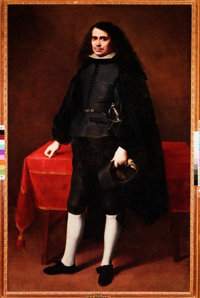 長髪でイチゴの襟をした紳士の肖像（油彩・キャンバス 作： Bartolomé Esteban Murillo