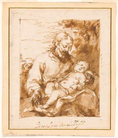 聖ヨセフと眠るキリストの子 作： Bartolomé Esteban Murillo