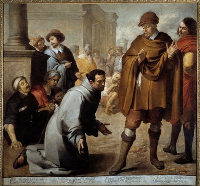 サン・サルバドール・デ・オルタ（1520-1567）と奇跡を問うアラゴンの審問官 絵画 バルトロメ・ムリーリョ（1618-1682） 1645年 Sun.1,78x1,9 m バイヨンヌ、Musee Bonnat 作： Bartolomé Esteban Murillo