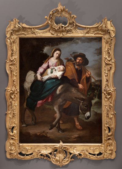 エジプトへの逃避、1647〜50年頃（キャンバスに油彩） 作： Bartolomé Esteban Murillo
