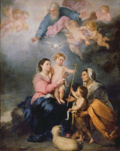 聖家族またはセビリアの聖母（キャンバスに油彩） 作： Bartolomé Esteban Murillo