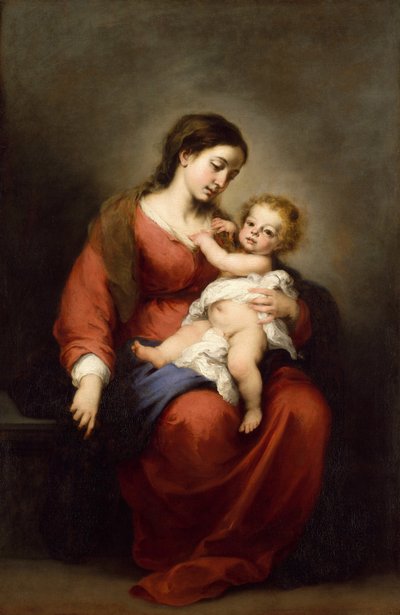 聖母子、c.1670-72（キャンバスに油彩） 作： Bartolomé Esteban Murillo