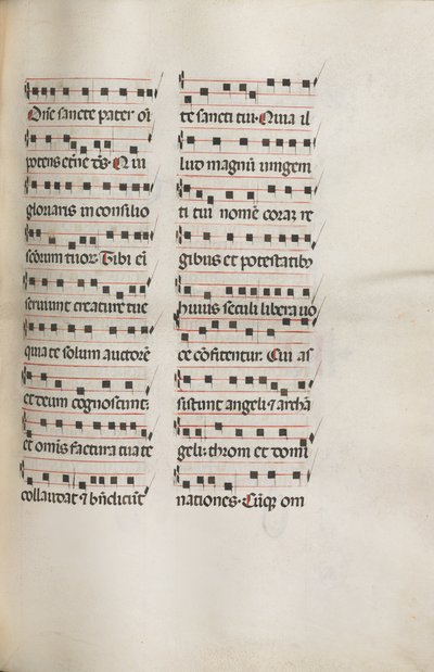 Missale：Fol。 112：パームサンデー典礼、1469年の一部として音楽が含まれています。 作： Bartolomeo Caporali