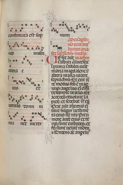 Missale：Fol。 172：イースターの初めのアレルイアなどのための音楽、1469年。 作： Bartolomeo Caporali