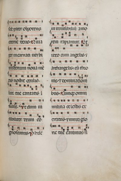 Missale：Fol。 177：さまざまな普通の祈りのための音楽、1469年。 作： Bartolomeo Caporali