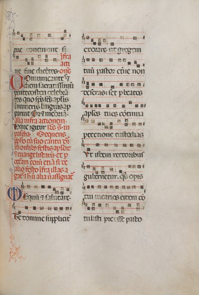 Missale：Fol。 181：さまざまな普通の祈りのための音楽、1469年。 作： Bartolomeo Caporali