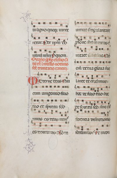 Missale：Fol。 182v：さまざまな普通の祈りのための音楽、1469年。 作： Bartolomeo Caporali