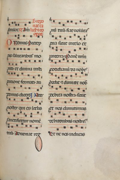 Missale：Fol。 189：さまざまな祈りのための音楽、1469年。 作： Bartolomeo Caporali