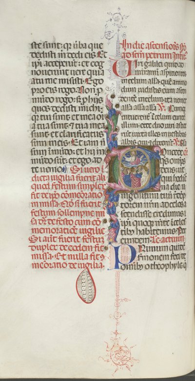 Missale：Fol。 208v：昇天のキリスト、1469年。 作： Bartolomeo Caporali