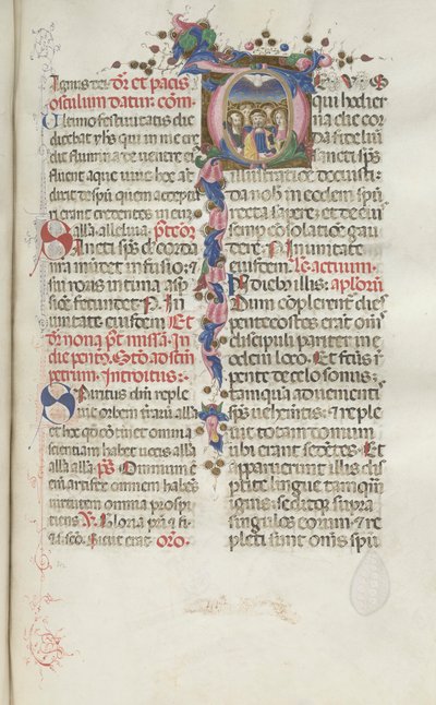 Missale：Fol。 214：ペンテコステ、1469年。 作： Bartolomeo Caporali