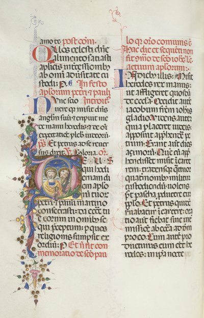 Missale：Fol。 290v：聖者ピーターとポール、1469年。 作： Bartolomeo Caporali