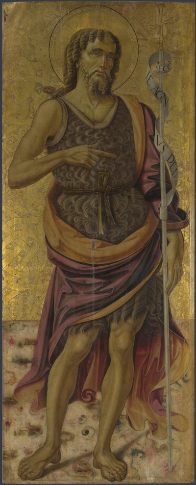 祭壇画の洗礼者聖ヨハネ：聖人と聖母子1475年頃 作： Bartolomeo Caporali