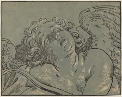 眠るキューピッド 作： Bartolomeo Coriolano after Guido Reni