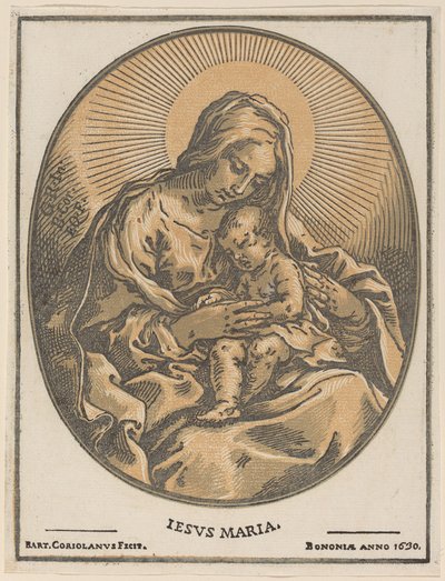 聖母子 作： Bartolomeo Coriolano after Guido Reni