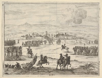 長い包囲戦の後、フランチェスコ 1 世デステはフランス軍の支援を受けて、1659 年にバレンシアを占領します。 作： Bartolomeo Fenice