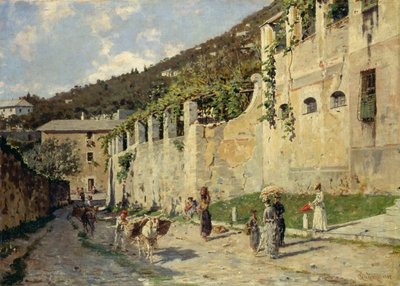 人とロバのいる田舎道 作： Bartolomeo Giuliano