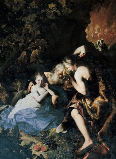ロットと彼の娘、1695-1696 作： Bartolomeo Guidobono