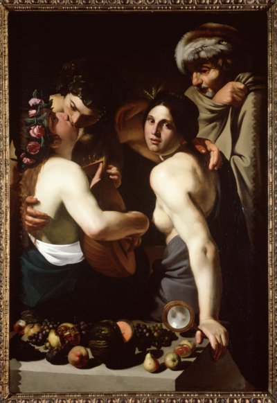 四季の寓話、1610年頃 作： Bartolomeo Manfredi