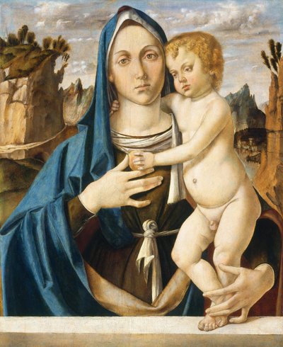 マドンナと子供、c。 1490年。 作： Bartolomeo Montagna