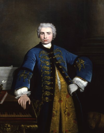 歌手ファリネッリ・カルロ・ブロスキの肖像 1705-1782, 1734. 作： Bartolomeo Nazari
