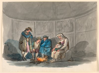 夜の羊飼いの家族 作： Bartolomeo Pinelli