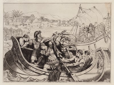 ポンペイの死、紀元前48年（エッチング） 作： Bartolomeo Pinelli