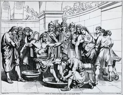 セネカの死」バルトロメオ・ピネッリ（1781-1835）の彫刻、「Istoria dell