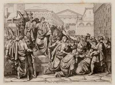 ヴァージニアの死、紀元前449年（エッチング） 作： Bartolomeo Pinelli