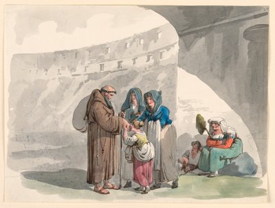 素描《隠者の挨拶》1807-08年 作： バルトロメオ・ピネリ
