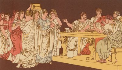 装飾品を持参するローマの女性 作： Bartolomeo Pinelli