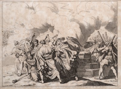 1818年、上院議員によって殺害されたロムルス。 作： Bartolomeo Pinelli