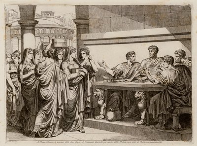 ローマの女たちの犠牲（エッチング） 作： バルトロメオ・ピネリ