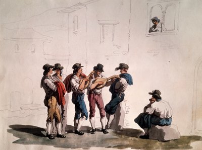 バルトロメオ・ピネッリ（1781-1835）作「セレナータ」（イタリア 作： Bartolomeo Pinelli