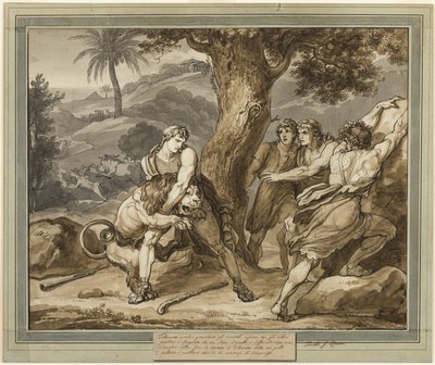 テレマコスの戦い、The Adventures of Telemachus, Book 2 より 作： Bartolomeo Pinelli