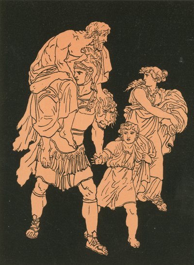 トロイからのフライト 作： Bartolomeo Pinelli