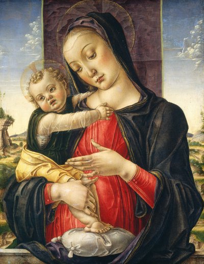 マドンナと子供、c。 1475年。 作： Bartolomeo Vivarini