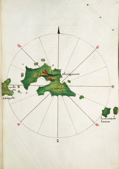 1480年頃の地図（ベラム） 作： Bartolomeo da li Sonetti