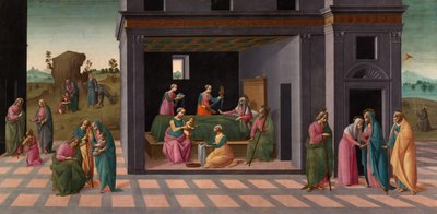 洗礼者聖ヨハネの生涯の場面、149095。 作： Bartolomeo di Giovanni