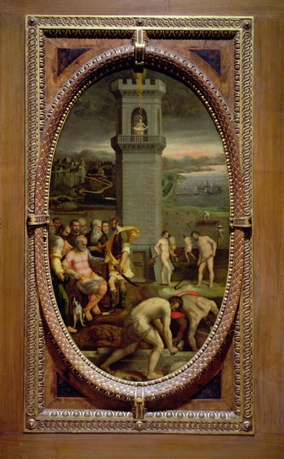 ダナエ、1572年（スレートに油彩） 作： Bartolomeo di Mariano Traballesi