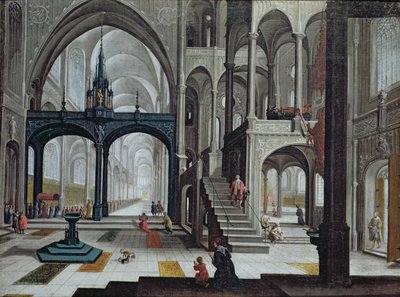 大聖堂での行列（キャンバスに油彩） 作： Bartolomeus van Bassen