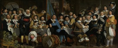 ミュンスター条約の祝典におけるクロスボウマンギルドの宴会、1648 作： Bartolomeus van der Helst