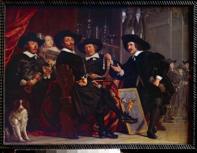 バルトロメウス・ファン・デル・ヘルスト（1613-1670）がアムステルダムで描いた「サン・セバスチャンのアーバレット・シンディック」。 作： Bartolomeus van der Helst