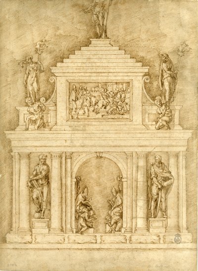 レオXとクレメンテVIIの墓のためのプロジェクト 作： Bartolommeo Bandinelli
