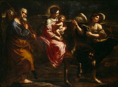 Lento Egyptiin (öljy kankaalle) 作： Bartolommeo Biscaino